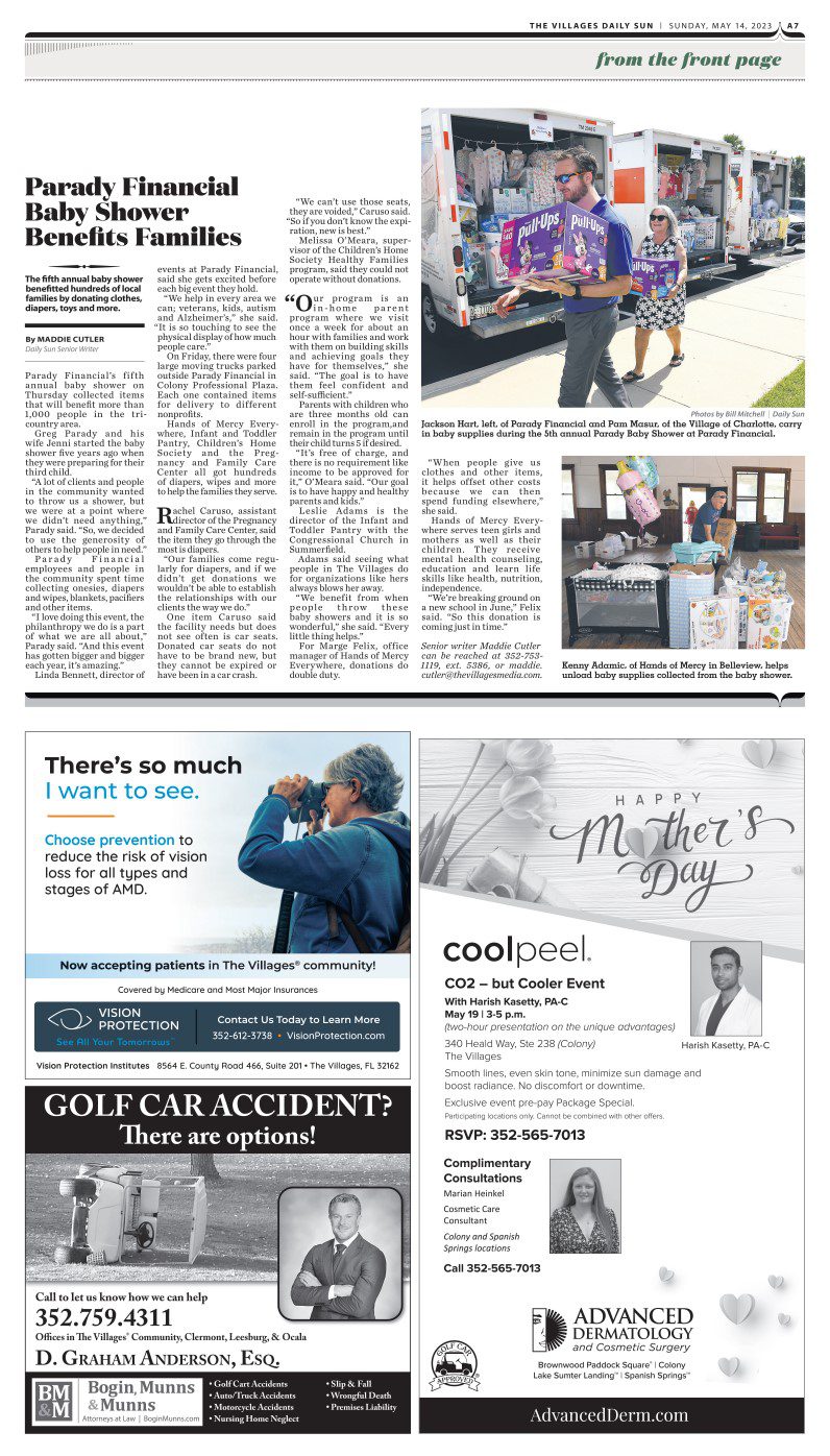 Parady Financial On Front Page